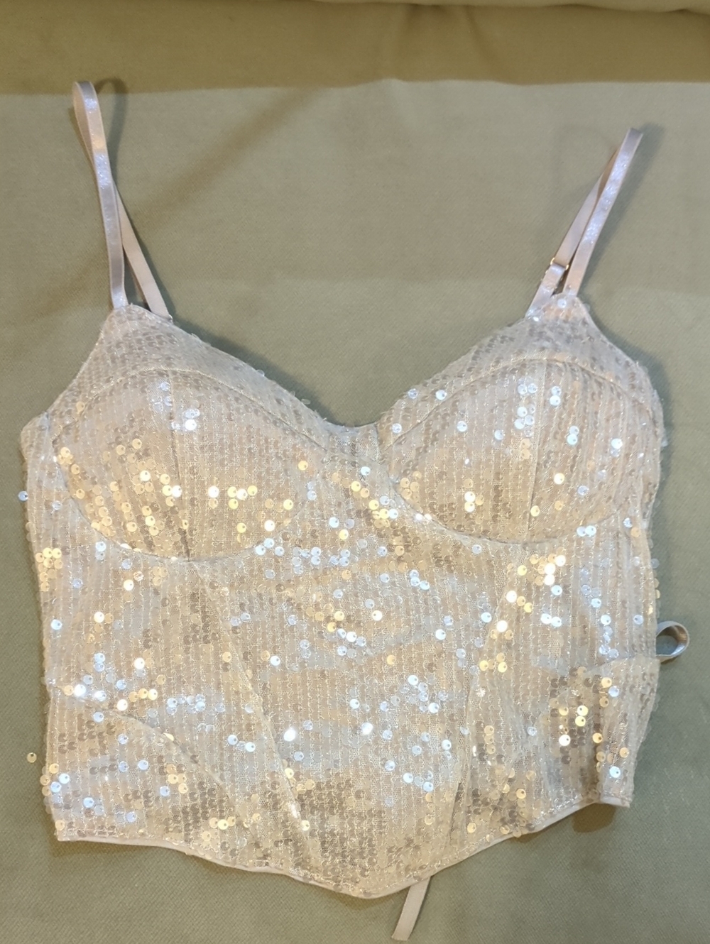 Silver Sequin Camisole Top (Brand New)